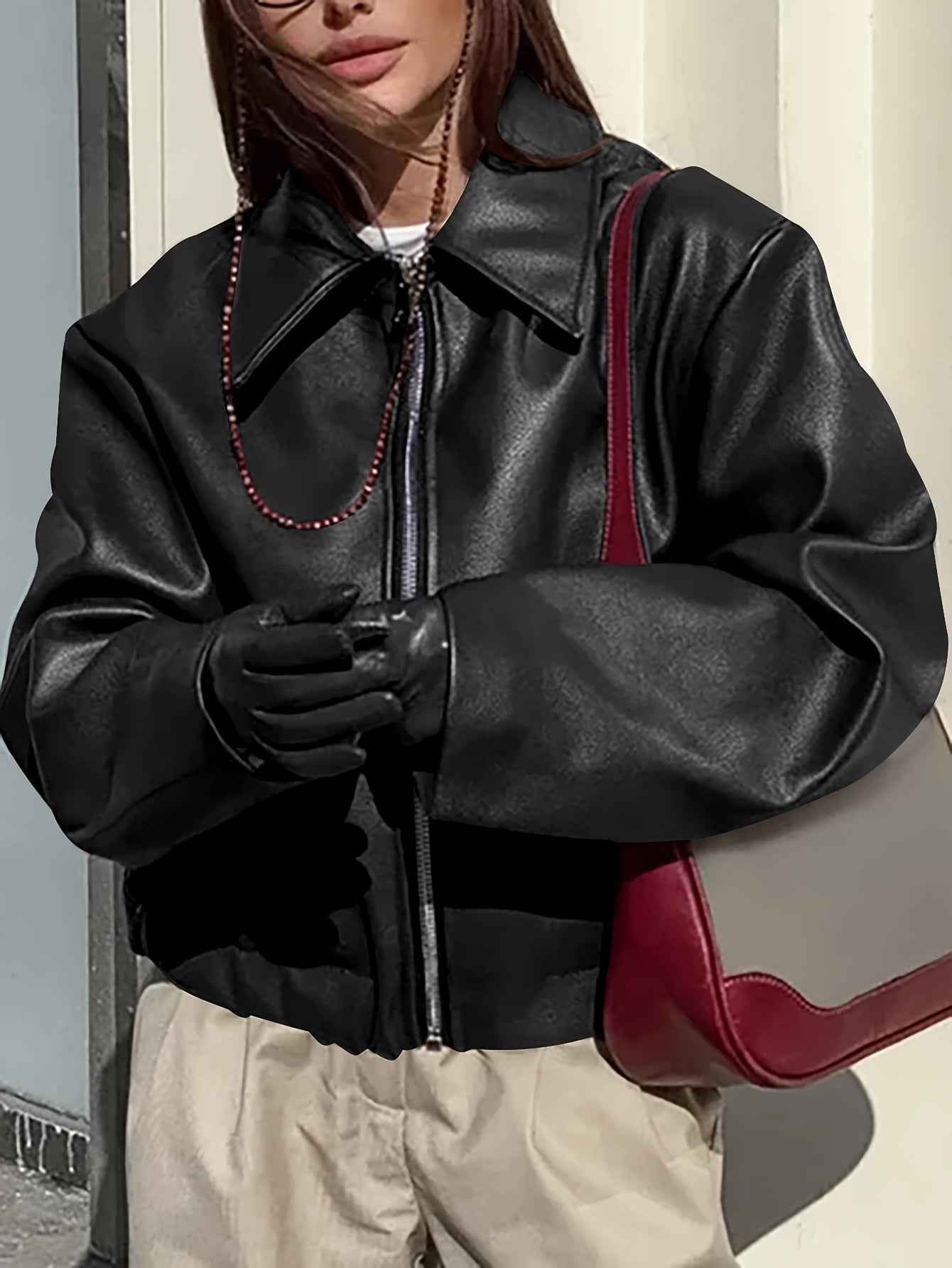 Chaqueta de Cuero Sintético Vintage – Estilo Atemporal con Actitud