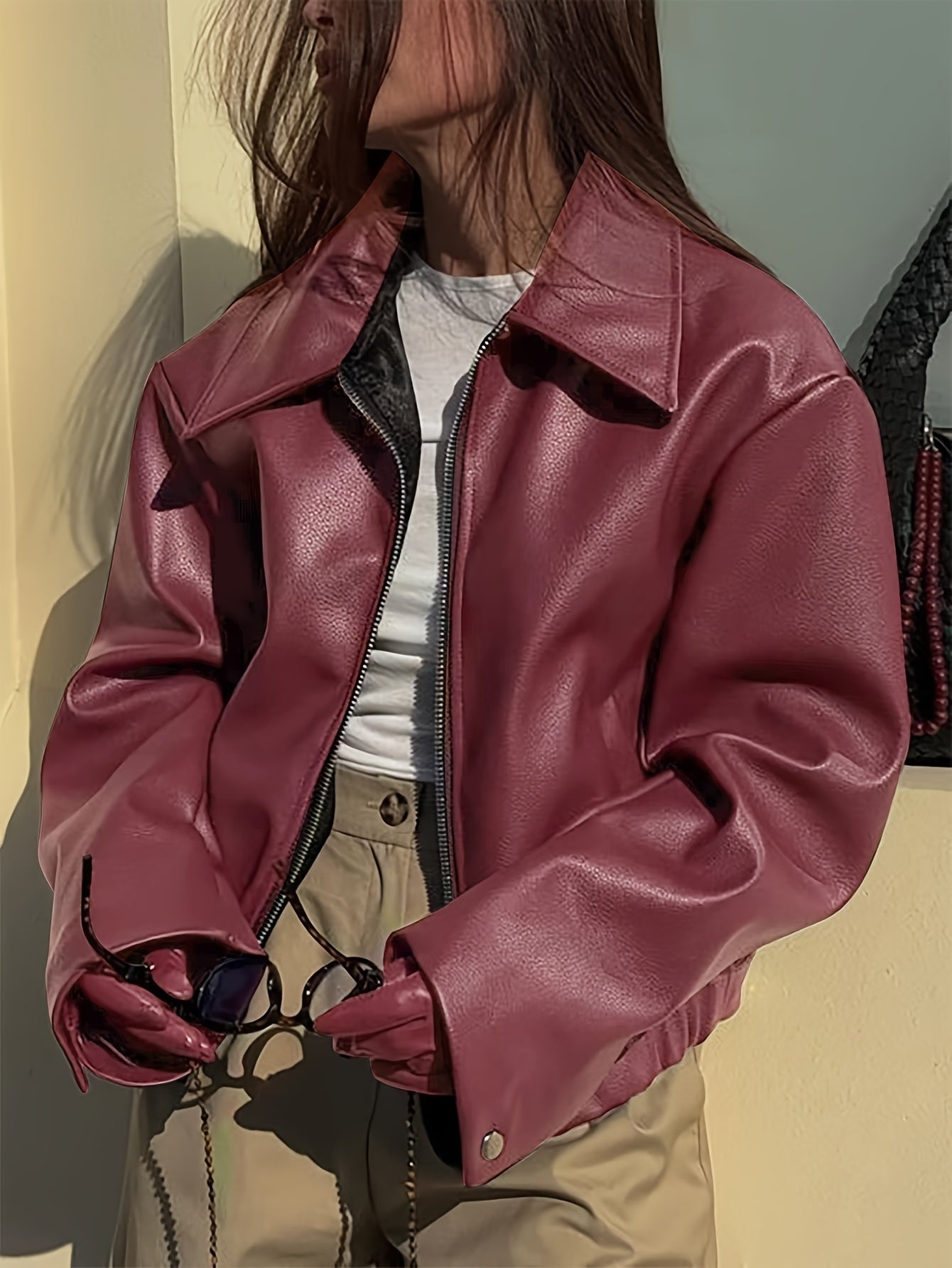 Chaqueta de Cuero Sintético Vintage – Estilo Atemporal con Actitud