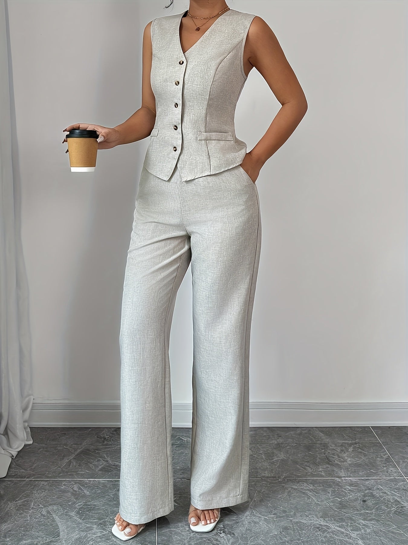 Conjunto Elegante 2 Piezas: Cárdigan + Pantalón para un Estilo Cómodo y Sofisticado