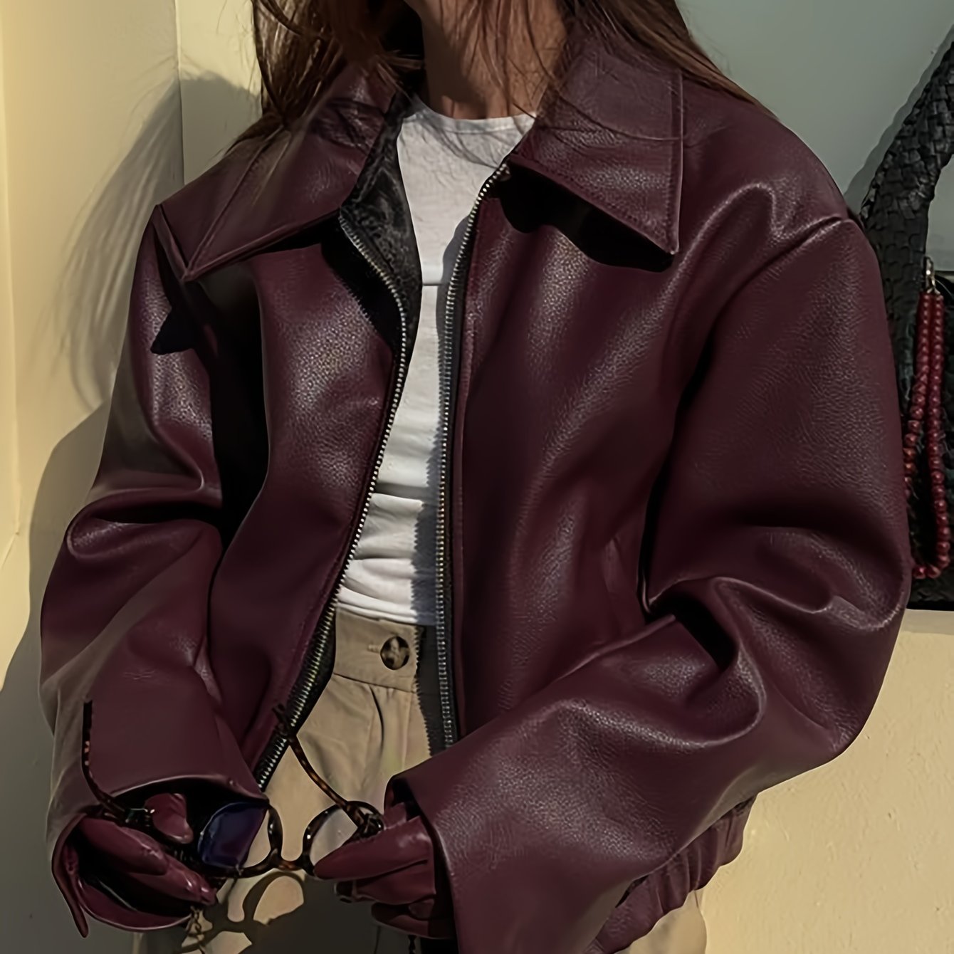 Chaqueta de Cuero Sintético Vintage – Estilo Atemporal con Actitud