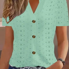 Camiseta Jacquard Elegante y Transpirable — Estilo Moderno para Mujer
