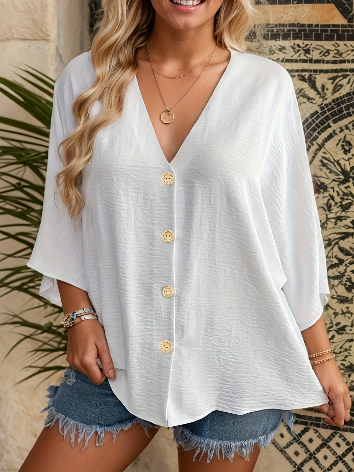 Blusa Casual con Botones – Elegancia y Comodidad Todo el Día