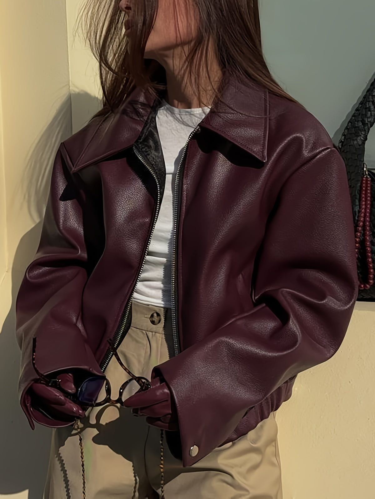 Chaqueta de Cuero Sintético Vintage – Estilo Atemporal con Actitud