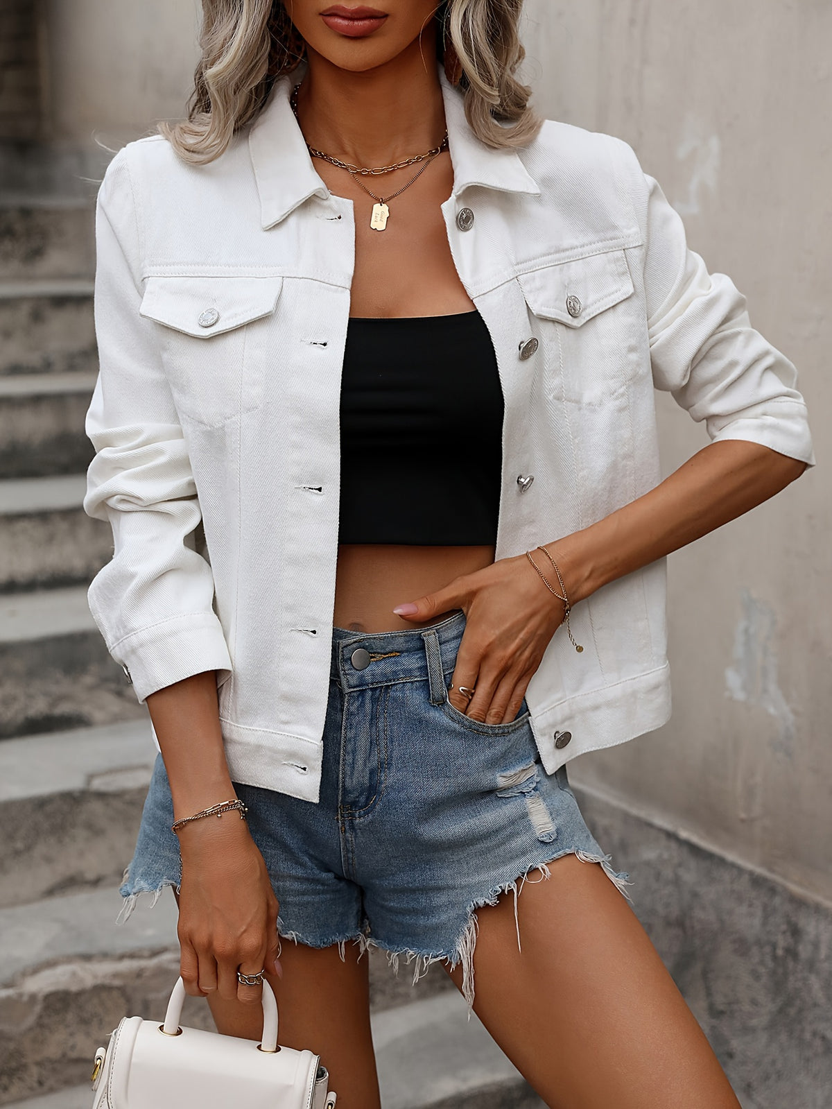 Chaqueta Vaquera Corta para Mujer – Estilo Casual y Atemporal