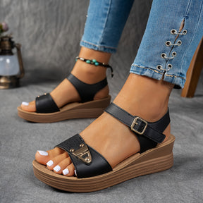 Sandalias Casuales con Plataforma y Correas Ajustables – Comodidad y Estilo para tu Día a Día