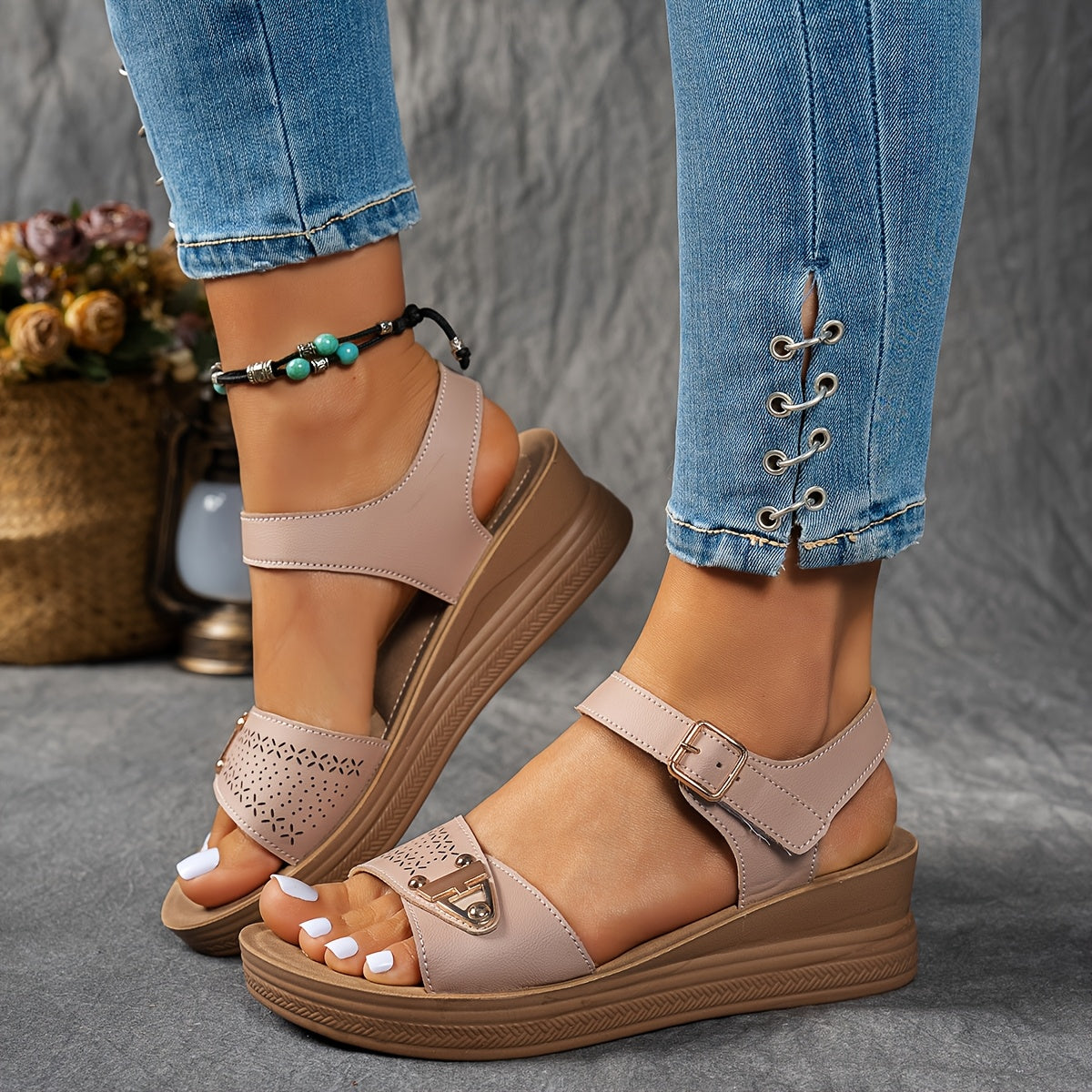 Sandalias Casuales con Plataforma y Correas Ajustables – Comodidad y Estilo para tu Día a Día